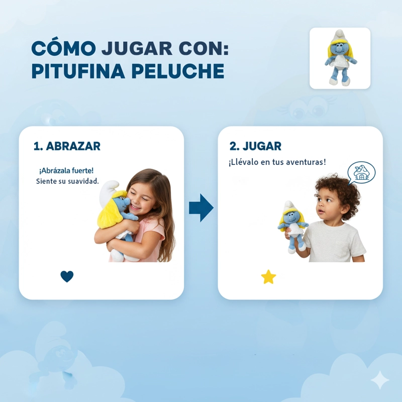PELUCHE PITUFINA - LOS PITUFOS - 8