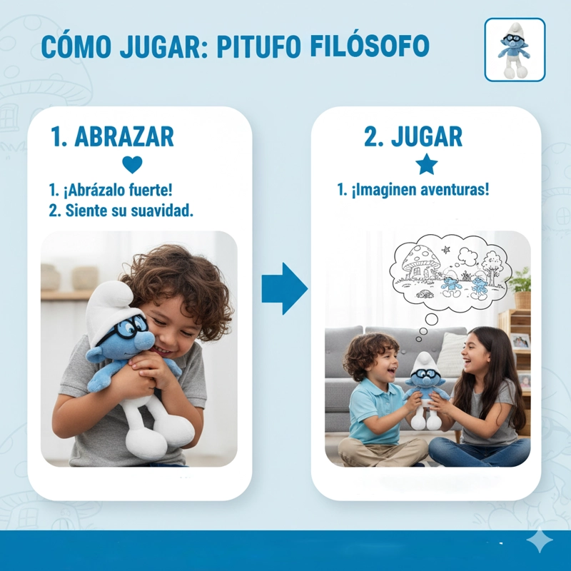 PELUCHE PITUFO FILOSOFO - LOS PITUFOS - 8