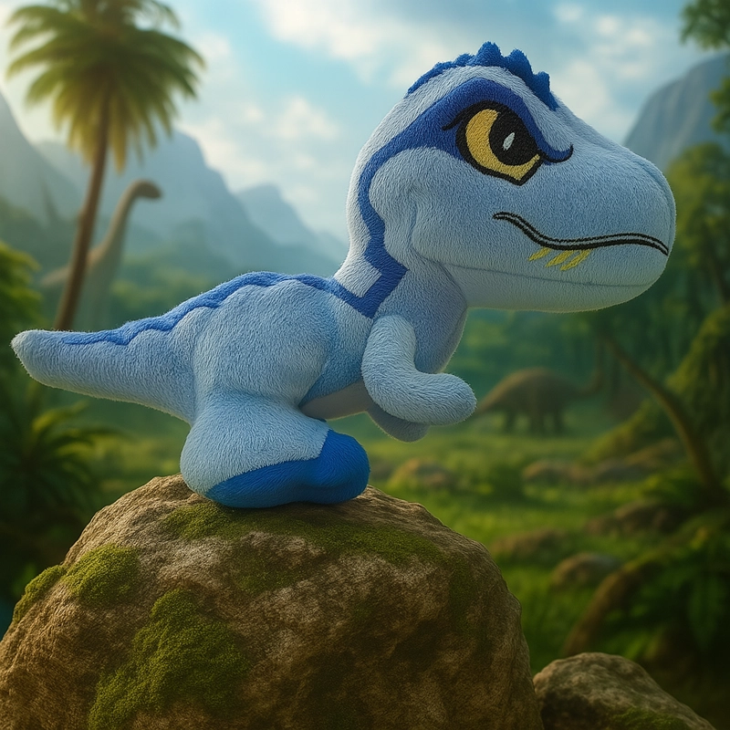 PELUCHE DINOSAURIO AZUL - JURASSIC - 7