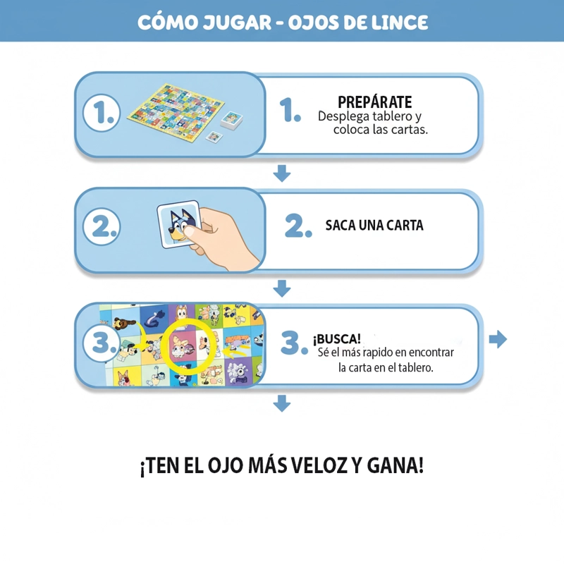 JUEGO DE MESA OJOS DE LINCE - BLUEY - 5