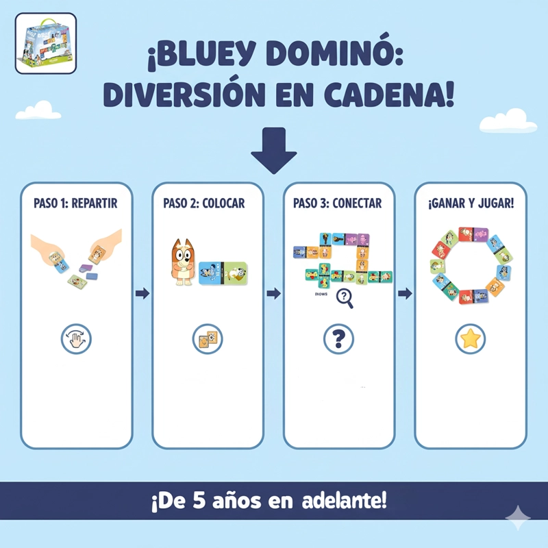 JUEGO DOMINO - BLUEY - 6