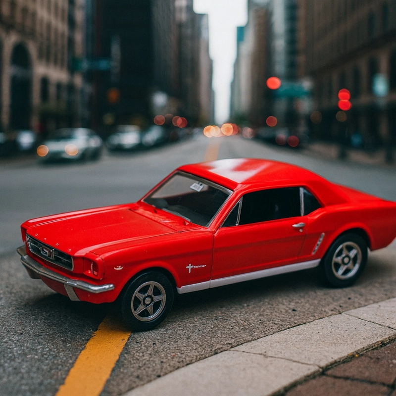 AUTO FORD MUSTANG COUPE 1964 ESCALA 1:60 - WELLY - 5