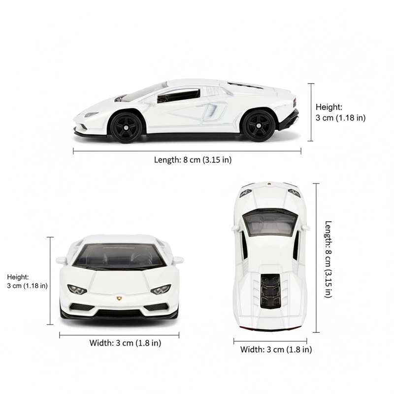 AUTO LAMBORGHINI COUNTACH LPI-800-4 ESCALA 1:60 - WELLY - 4