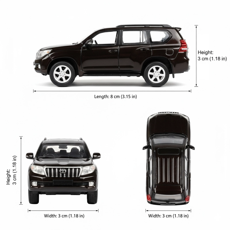 AUTO TOYOTA LAND CRUISER PRADO ESCALA 1:60 - WELLY - 4