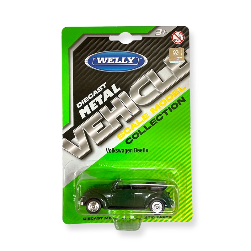 AUTO VOLKSWAGEN BEETLE (CONVERTIBLE) ESCALA 1:60 - WELLY - 3