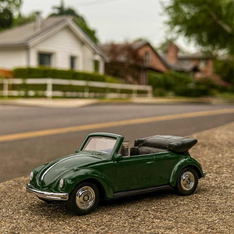 AUTO VOLKSWAGEN BEETLE (CONVERTIBLE) ESCALA 1:60 - WELLY - 5