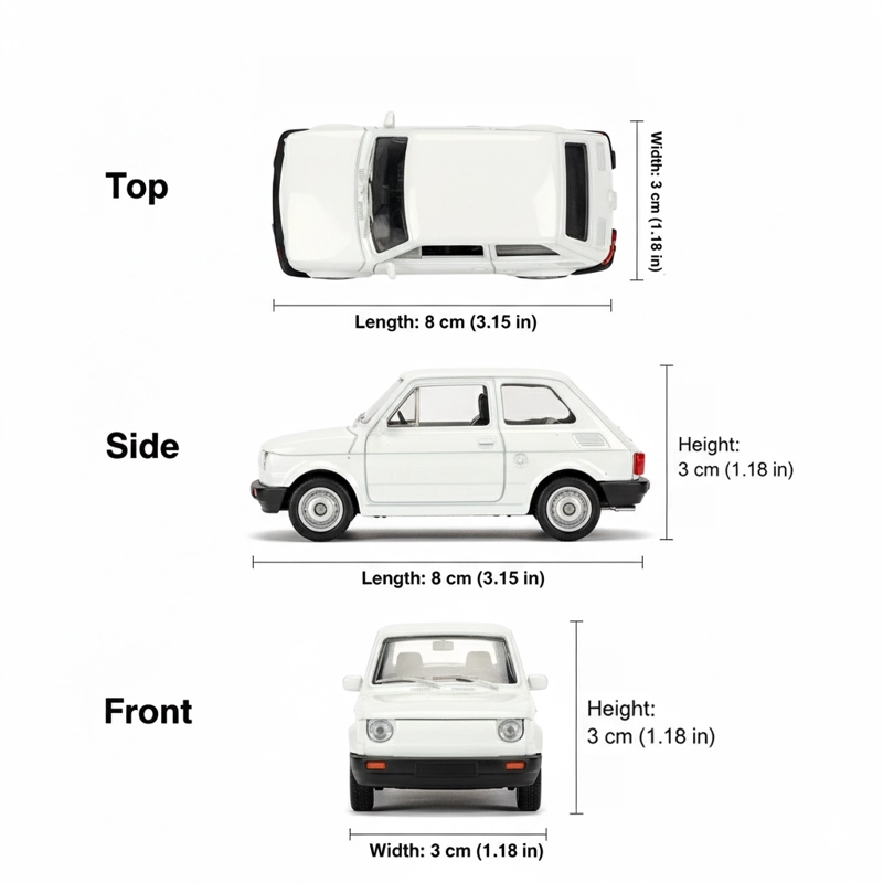 AUTO FIAT 126 ESCALA 1:60 - WELLY - 7