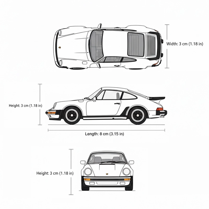 AUTO PORSCHE 911 TURBO ESCALA 1:60 - WELLY - 4