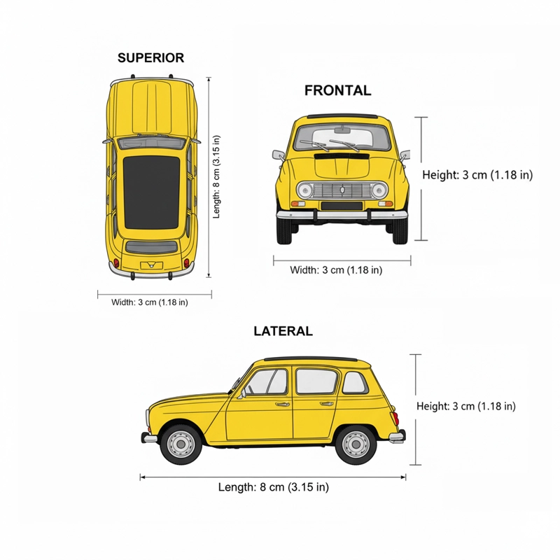 AUTO RENAULT 4 ESCALA 1:60 - WELLY - 7