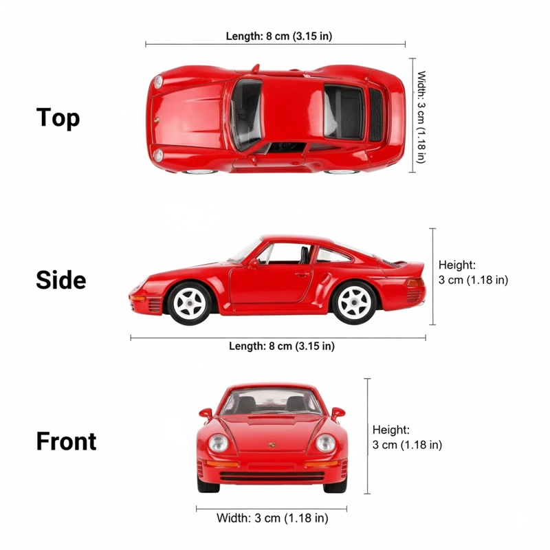 AUTO PORSCHE 959 ESCALA 1:60 - WELLY - 4