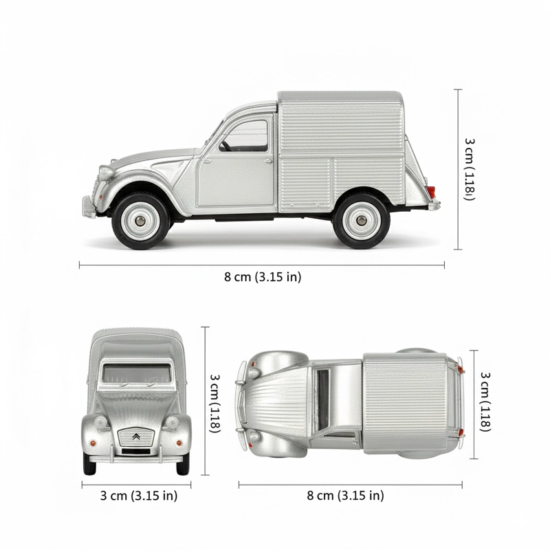AUTO CITROEN 2CV FOURGONNETTE ESCALA 1:60 - WELLY - 4
