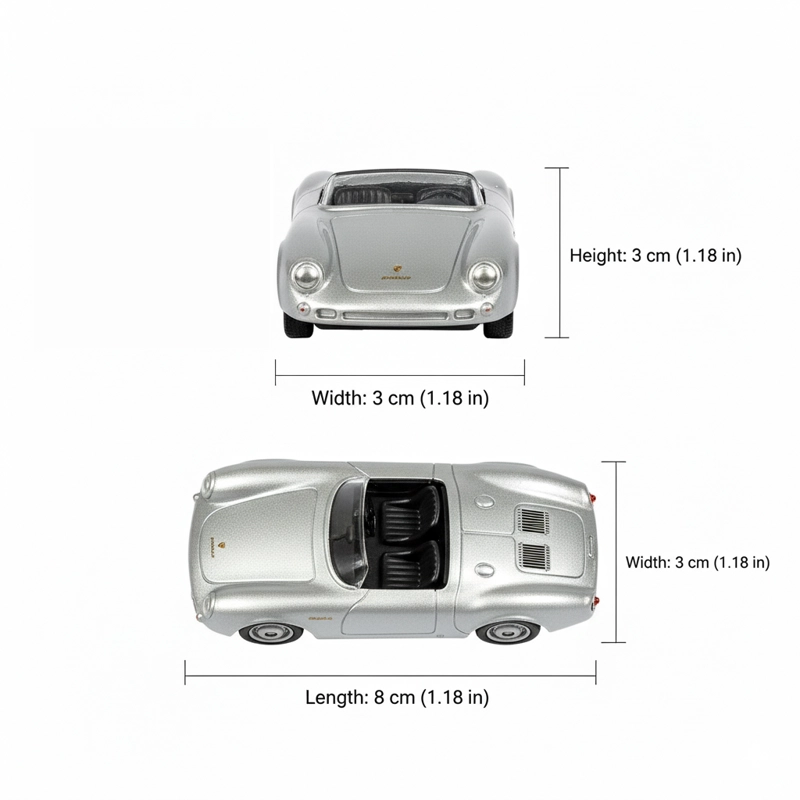 AUTO PORSCHE 550 SPYDER ESCALA 1:60 - WELLY - 7