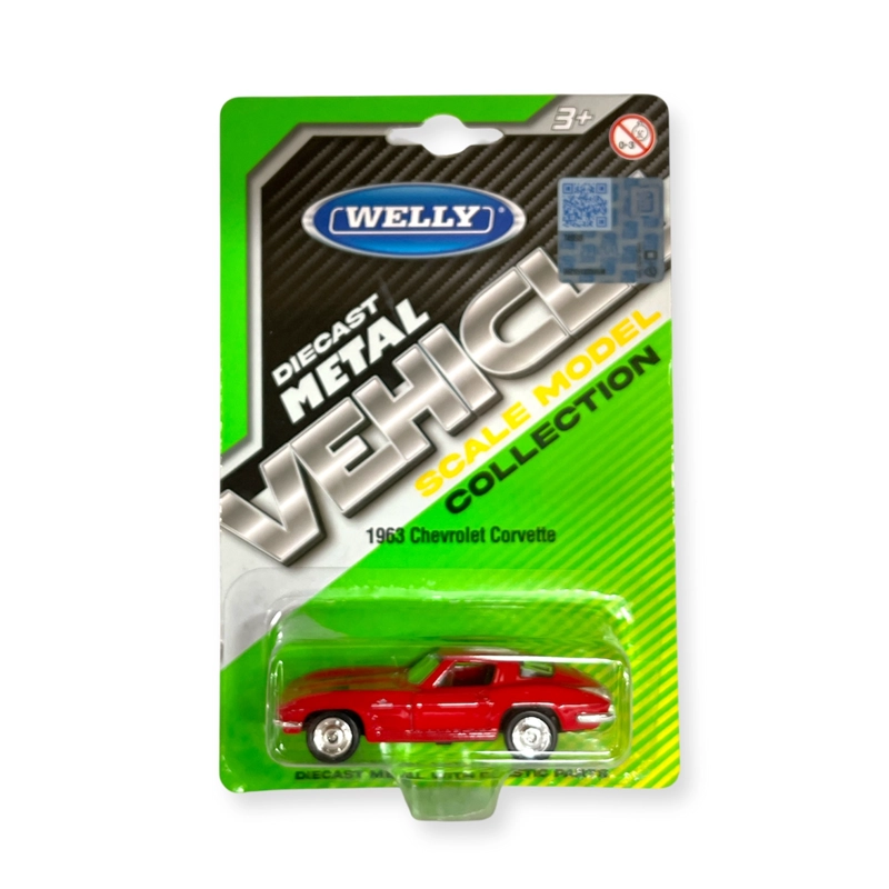 AUTO CHEVROLET CORVETTE 1963 ESCALA 1:60 - WELLY - 3