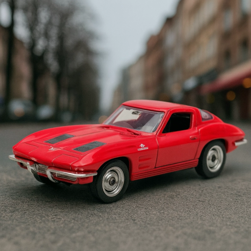 AUTO CHEVROLET CORVETTE 1963 ESCALA 1:60 - WELLY - 5