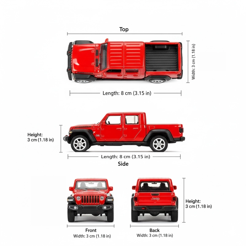 SUV JEEP GLADIATOR ESCALA 1:60 - WELLY - 7
