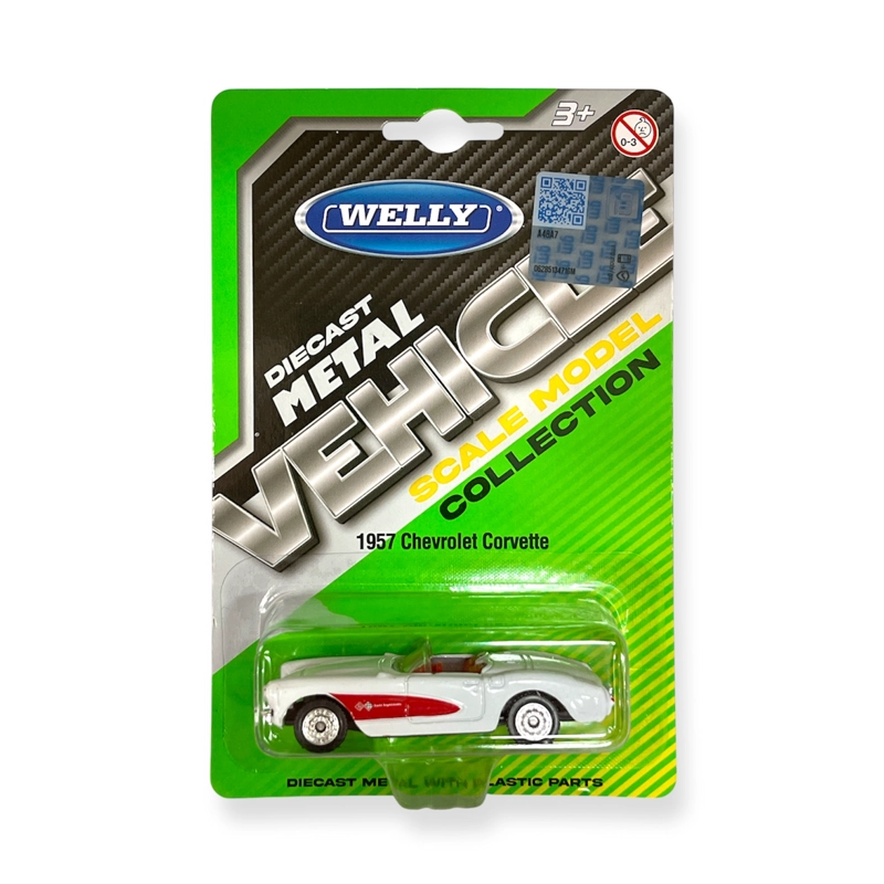AUTO CHEVROLET CORVETTE 1957 ESCALA 1:60 - WELLY - 3