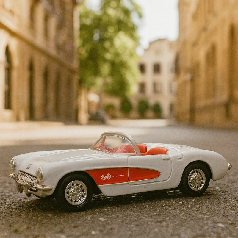 AUTO CHEVROLET CORVETTE 1957 ESCALA 1:60 - WELLY - 5