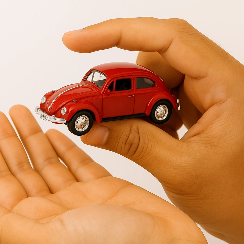 AUTO VOLKSWAGEN BEETLE ESCALA 1:60 - WELLY - 2