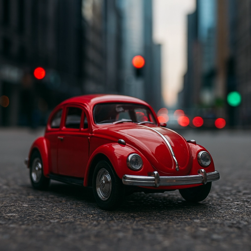 AUTO VOLKSWAGEN BEETLE ESCALA 1:60 - WELLY - 5