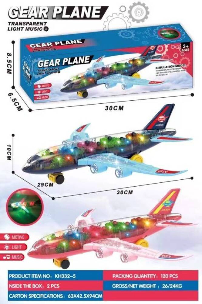 AVION TRANSPARENTE CON LUCES Y MUSICA – TOYNG - 5