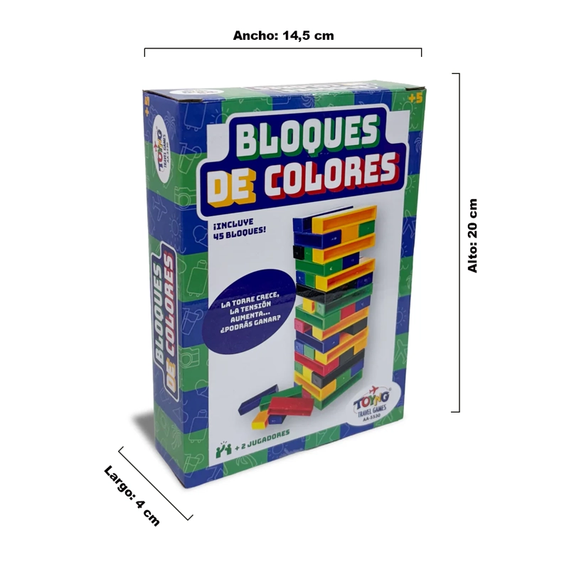 JUEGO DE MESA TRAVEL GAME BLOQUES DE COLORES – TOYNG - 6