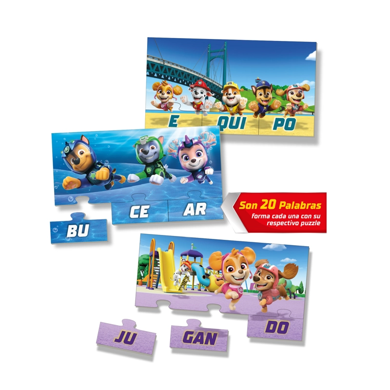 JUEGO DE MESA SEPARANDO SILABAS - PAW PATROL - 2