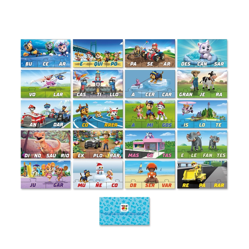 JUEGO DE MESA SEPARANDO SILABAS - PAW PATROL - 3