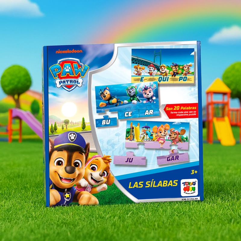 JUEGO DE MESA SEPARANDO SILABAS - PAW PATROL - 5