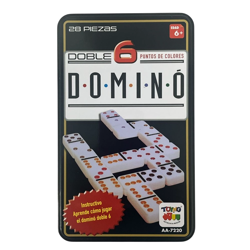 JUEGO DE MESA DOMINO 6 CAJA METALICA - TOYNG - 3