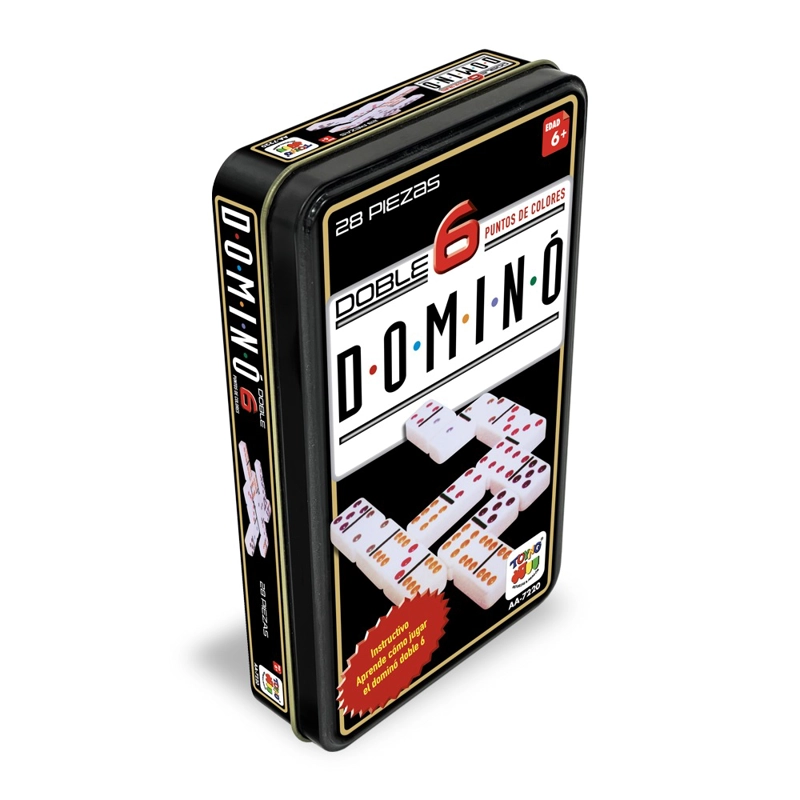 JUEGO DE MESA DOMINO 6 CAJA METALICA - TOYNG - 4