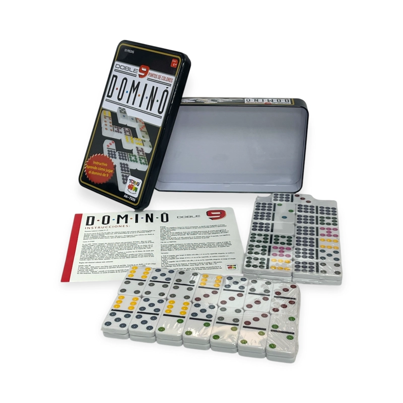 JUEGO DE MESA DOMINO 9 CAJA METALICA - TOYNG - 3