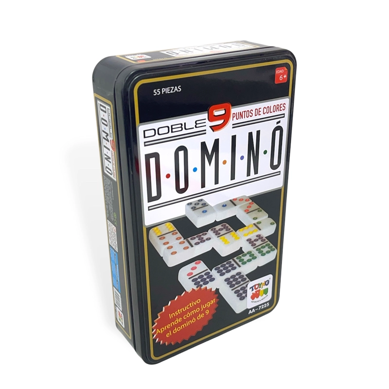 JUEGO DE MESA DOMINO 9 CAJA METALICA - TOYNG - 5