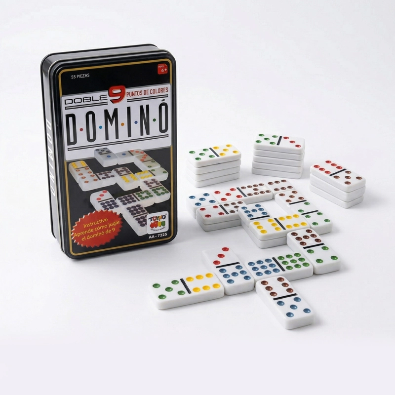 JUEGO DE MESA DOMINO 9 CAJA METALICA - TOYNG - 7