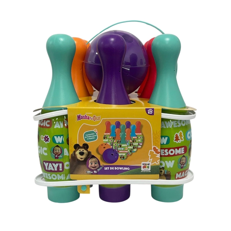 JUGUETE SET DE BOWLING - MASHA Y EL OSO - 4