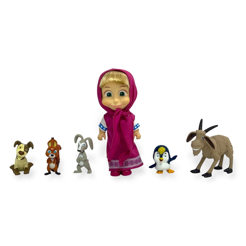 JUGUETE SET ANIMALES MASHA 6 FIGURAS - MASHA Y EL OSO - 2