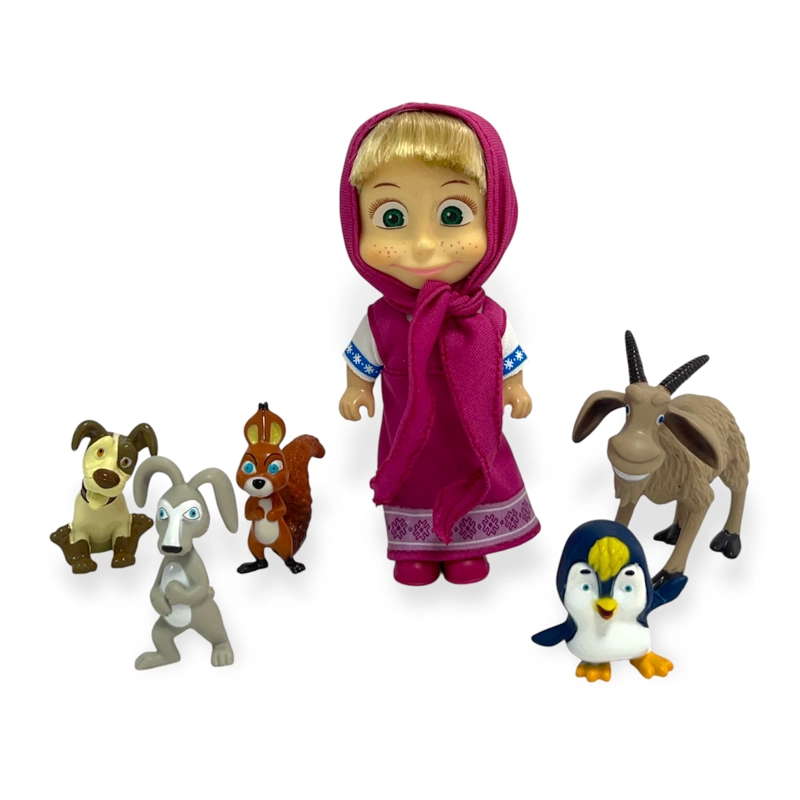 JUGUETE SET ANIMALES MASHA 6 FIGURAS - MASHA Y EL OSO - 3
