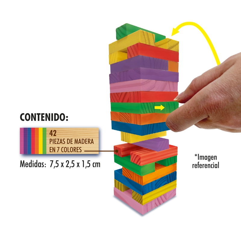 JUEGO DE MESA TORRE COLOR CHICA - TOYNG - 5