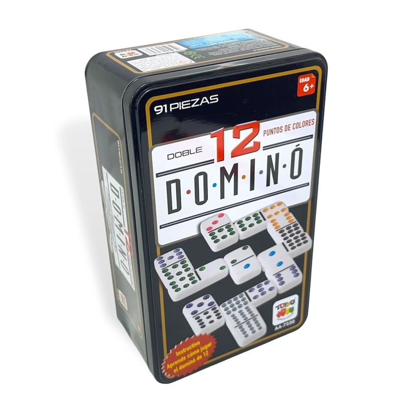 JUEGO DE MESA DOMINO 12 CAJA METALICA - TOYNG - 6