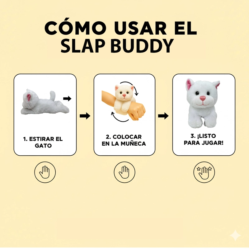 PELUCHE SLAP-BUDDY 20 CM GATO - TOYNG - 4