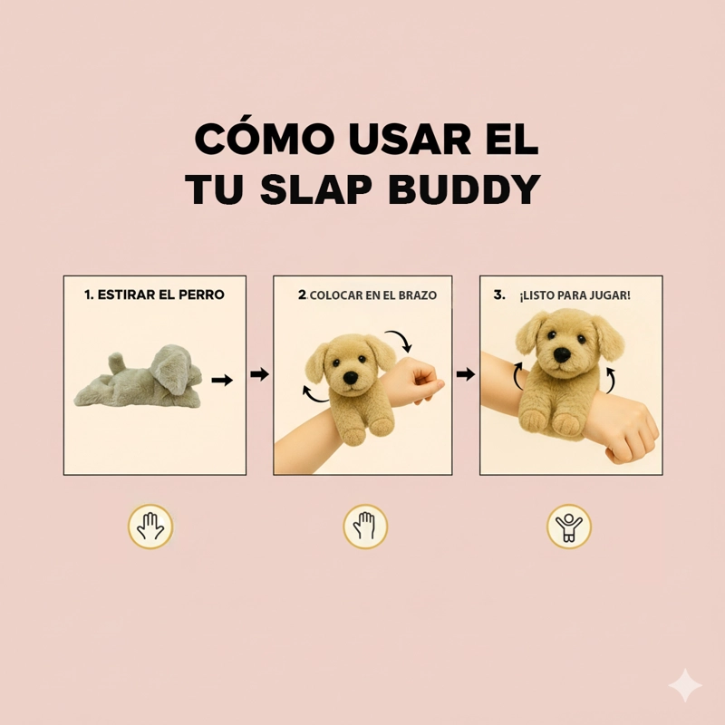 PELUCHE SLAP-BUDDY 20 CM PERRO GOLDEN - TOYNG - 4