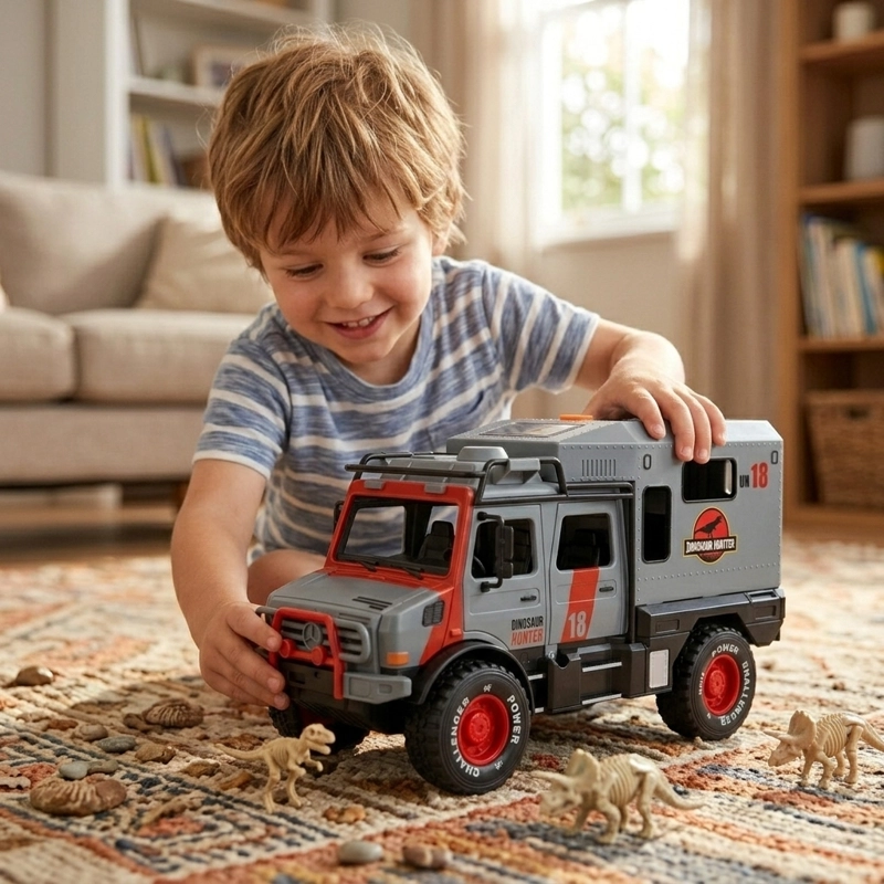JUGUETE CAMION DINOSAURIO LUZ Y SONIDO - TOYNG - 6
