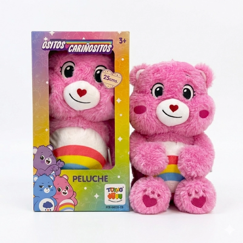 PELUCHE ALEGROSITA ROSADO 25 CM EN CAJA - OSITOS CARIÑOSITOS - 1