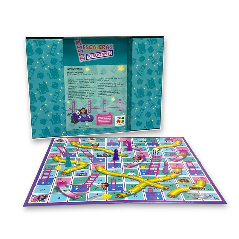 JUEGO DE MESA ESCALERA Y TOBOGANES - GABBY - 2