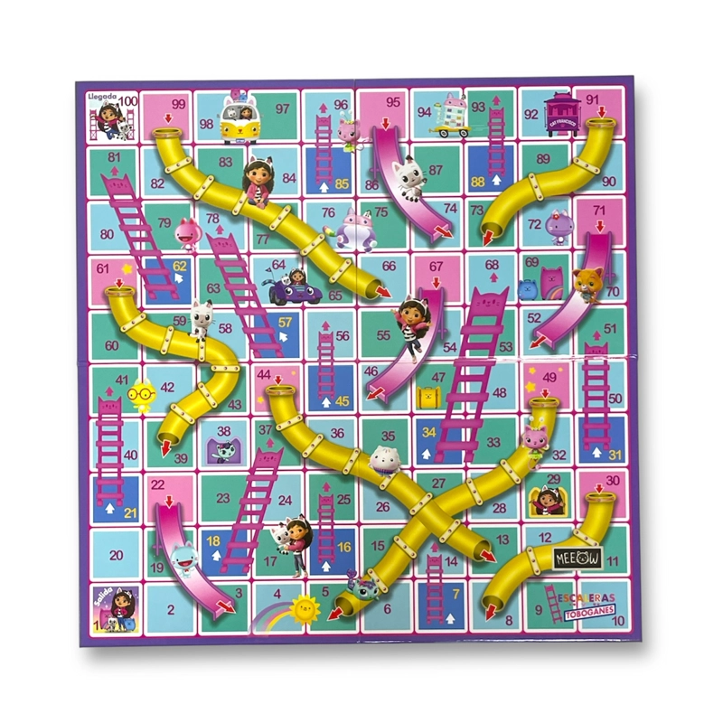 JUEGO DE MESA ESCALERA Y TOBOGANES - GABBY - 4
