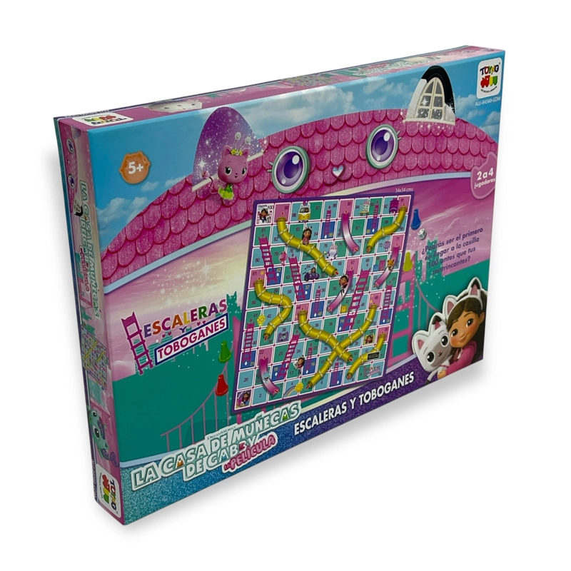 JUEGO DE MESA ESCALERA Y TOBOGANES - GABBY - 5