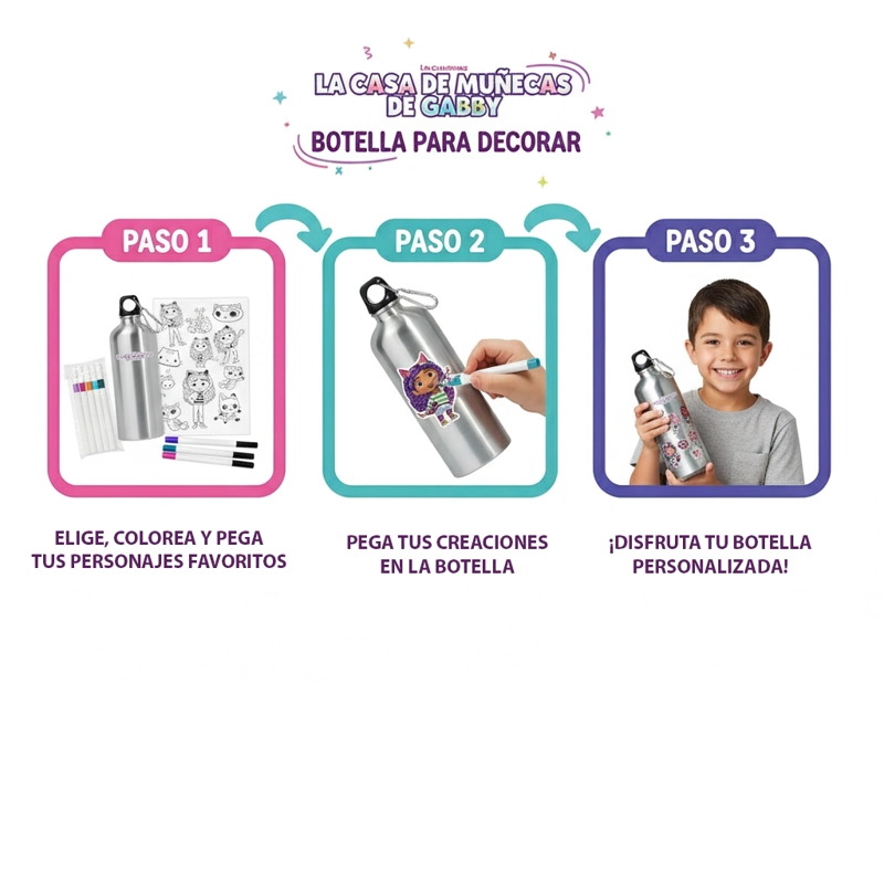 BOTELLA PARA DECORAR - GABBY'S DOLLHOUSE - 9