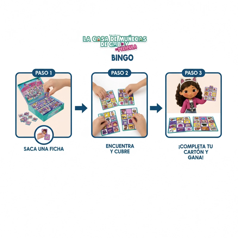 JUEGO DE MESA BINGO - GABBY’S DOLL HOUSE - 7