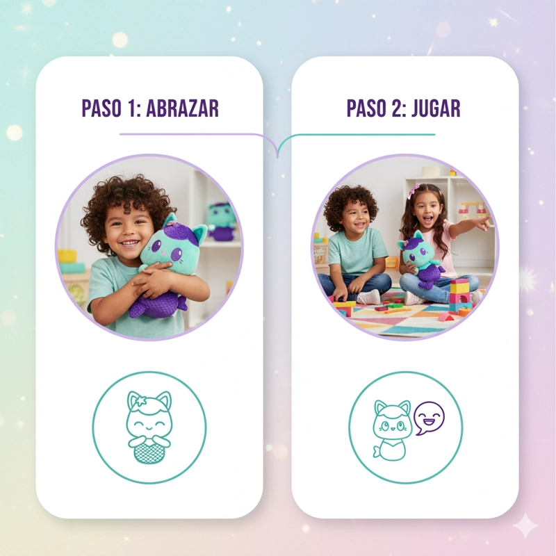 PELUCHE MERCAT GATITO SIRENA 25 CM - GABBY’S DOLLHOUSE - 8