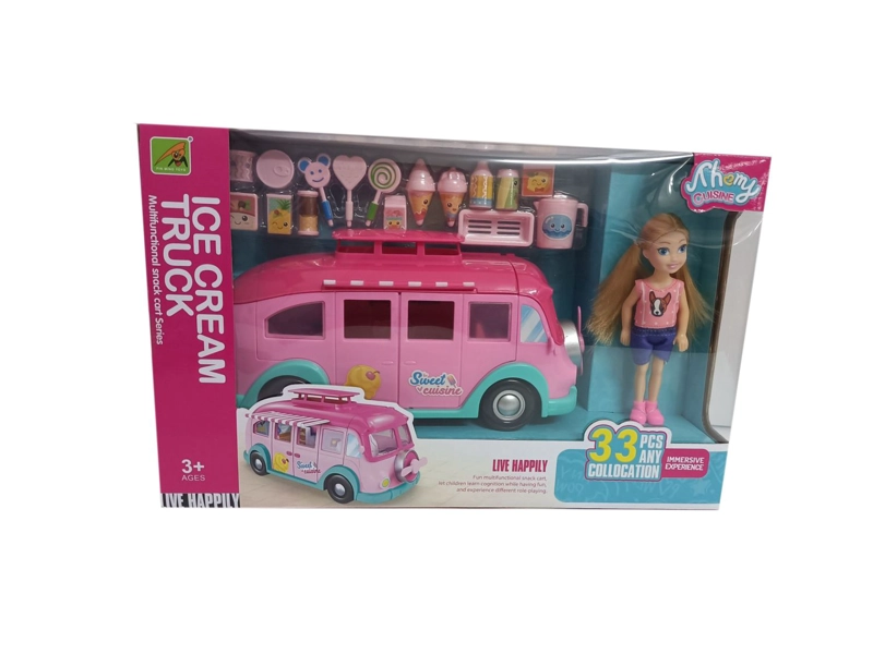JUGUETE SET BUS FOOD TRUCK Y MUÑECA - TOYNG - 4