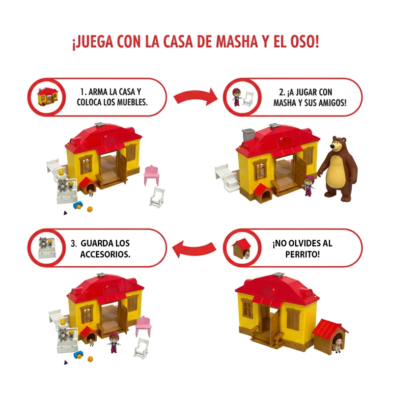 JUGUETE CASA MASHA SET DE JUEGO - MASHA Y EL OSO - 5